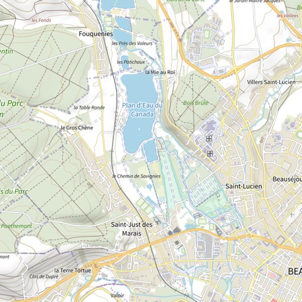 Plan cartographique de Plan d'Eau du Chemin de Savignies