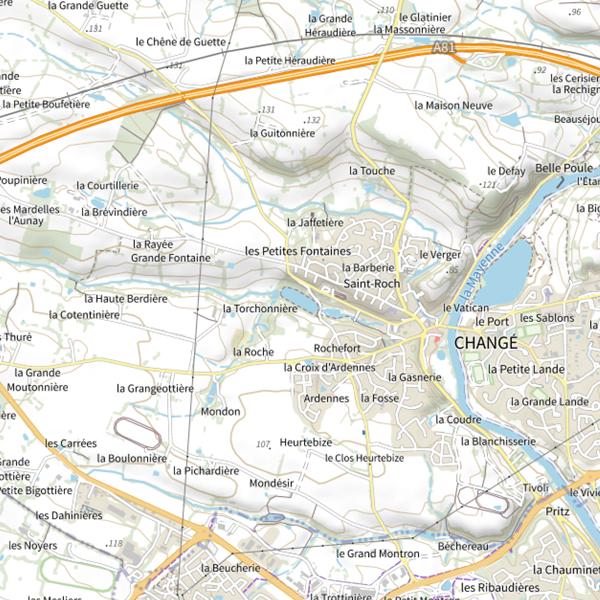 Plan cartographique de Plan d'Eau du Chemin Vert