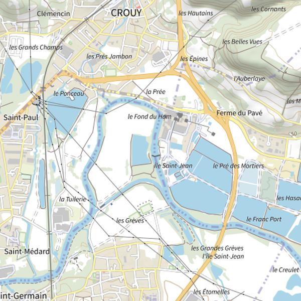Plan cartographique de Plan d'Eau du Fond du Ham
