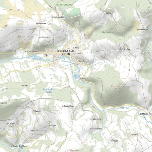 Plan cartographique de Plan d'Eau du Galizan