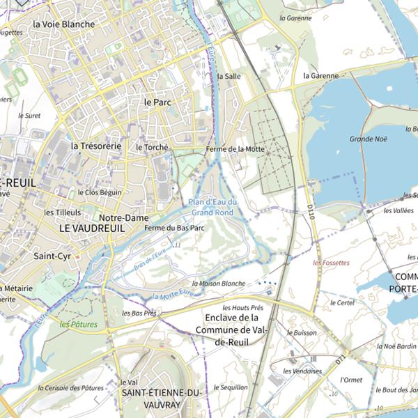 Plan cartographique de Plan d'Eau du Grand Rond