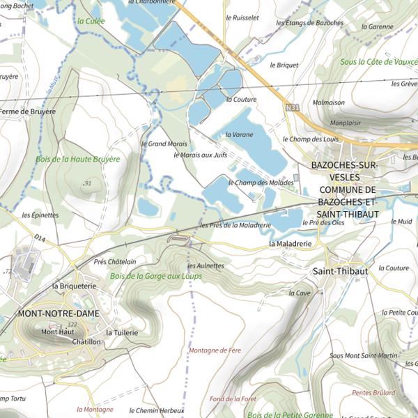 Plan cartographique de Plan d'Eau du Marais aux Juifs