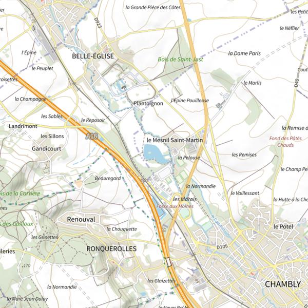 Plan cartographique de Plan d'Eau du Mesnil-Saint-Martin