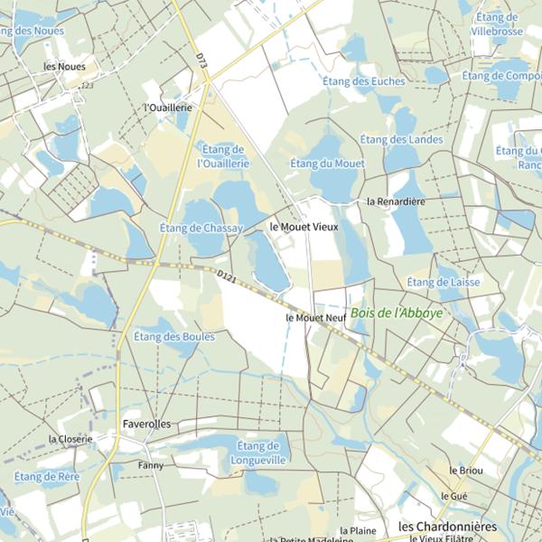 Plan cartographique de Plan d’eau du Mouet