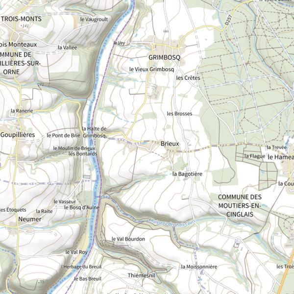 Plan cartographique de Plan d'eau du Moulin de Brieux