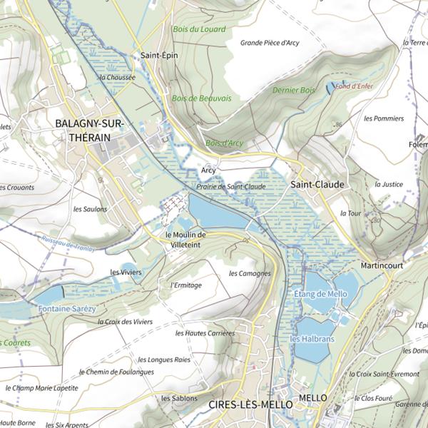 Plan cartographique de Plan d'Eau du Moulin de Villeteint