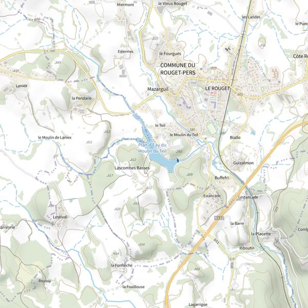 Plan cartographique de Plan d'eau du Moulin du Theil