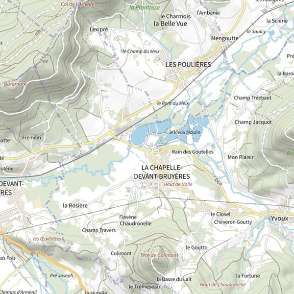 Plan cartographique de Plan d'Eau du Moulin