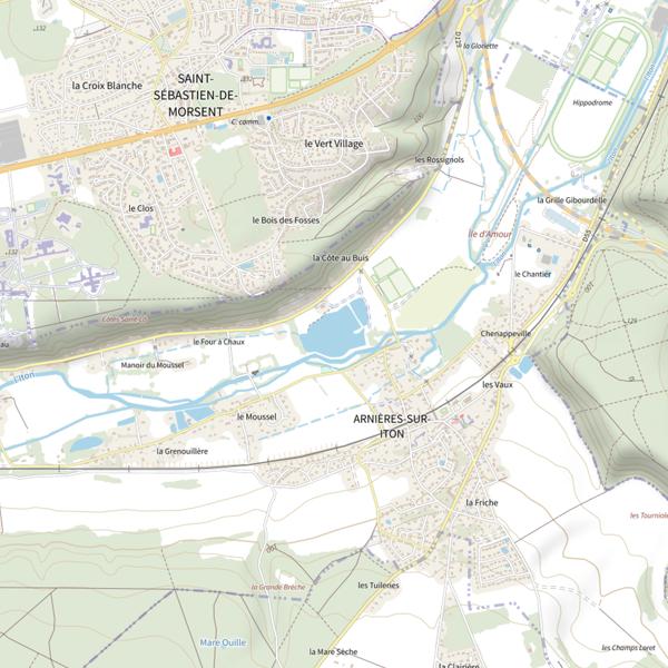 Plan cartographique de Plan d'Eau du Moussel