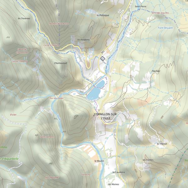 Plan cartographique de Plan d'Eau du Pas des Ondes