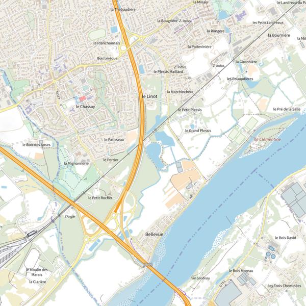 Plan cartographique de Plan d'eau du Plessis