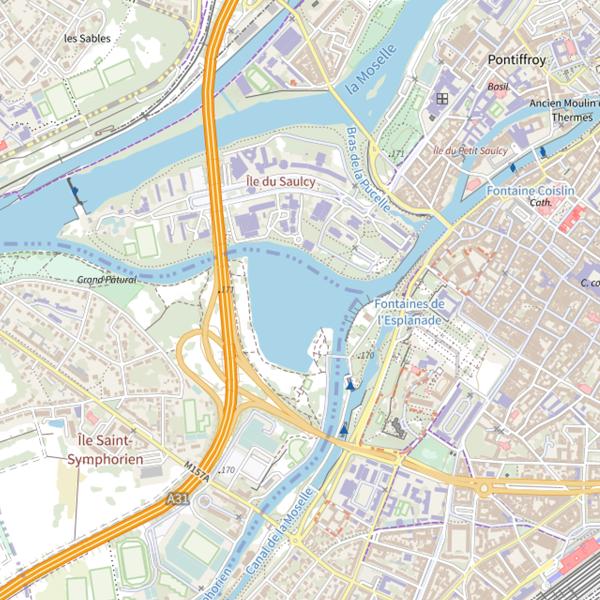 Plan cartographique de Plan d'Eau du Saulcy