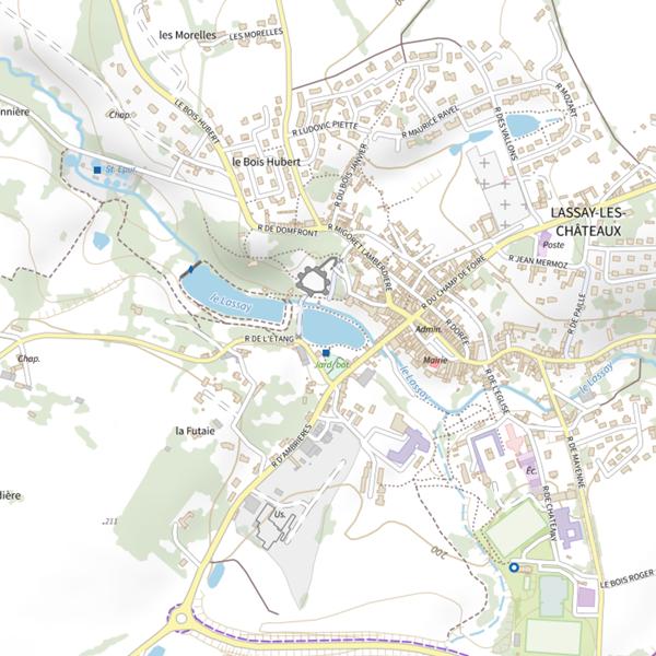 Plan cartographique de Plan d'Eau du Son et Lumière