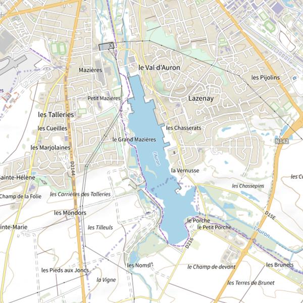Plan cartographique de Plan d'Eau du Val d'Auron