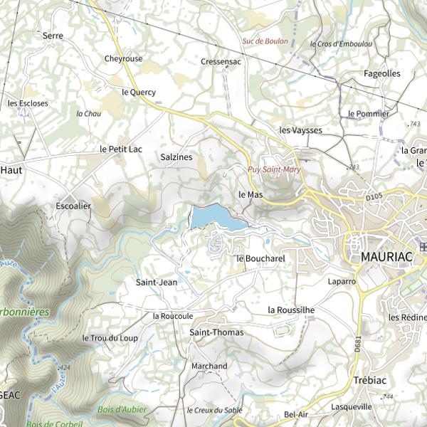Plan cartographique de Plan d'eau du Val Saint-Jean