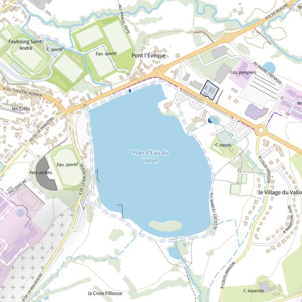 Plan cartographique de Plan d'Eau du Vallon | Spot Idéal