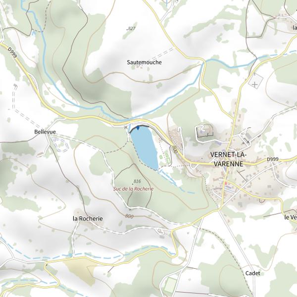 Plan cartographique de Plan d'eau du Vernet