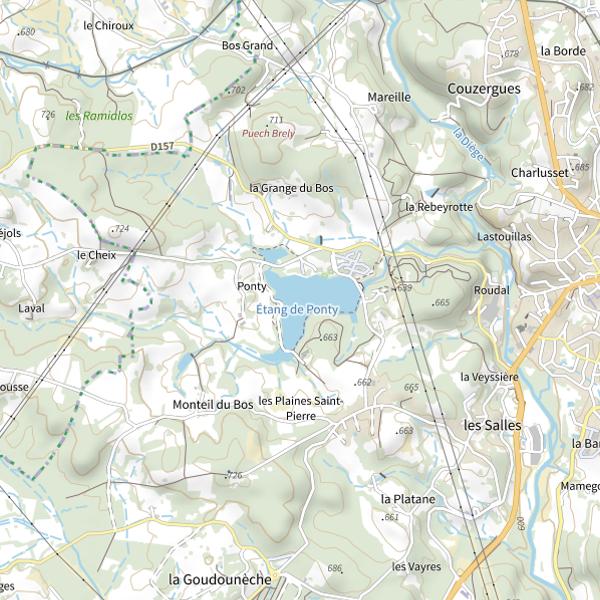 Plan cartographique de Plan d'Eau d'Ussel