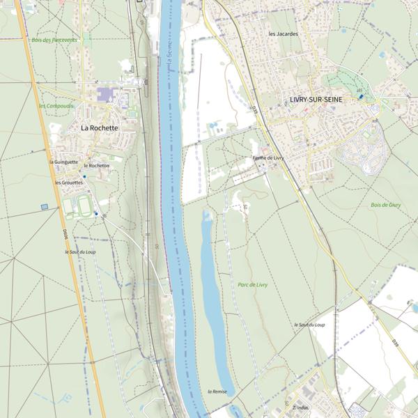 Plan cartographique de Plan d'eau Ens de Livry