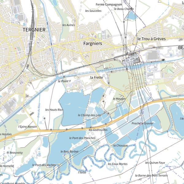 Plan cartographique de Plan d'eau fédéral de La Frette