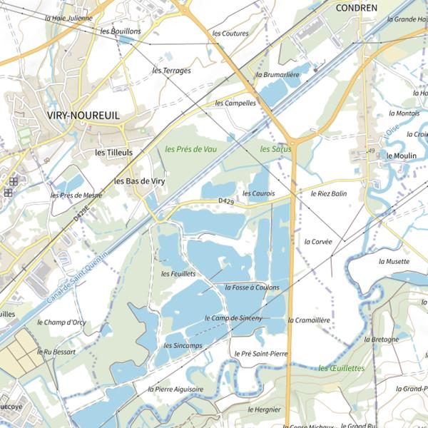 Plan cartographique de Plan d'eau fédéral des Caurois