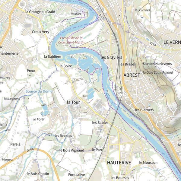 Plan cartographique de Plan d'Eau Pierre Talon