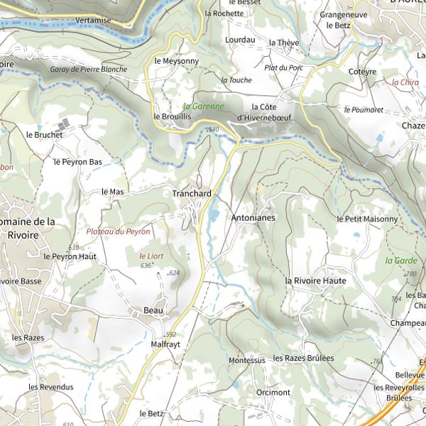 Plan cartographique de Plan d'eau Roger Janisset à Monistrol sur Loire