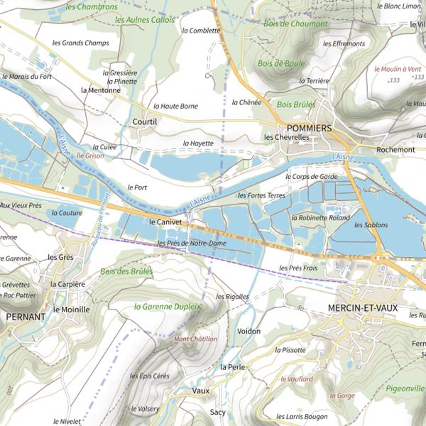 Plan cartographique de Plans d'eau fédéraux du Canivet