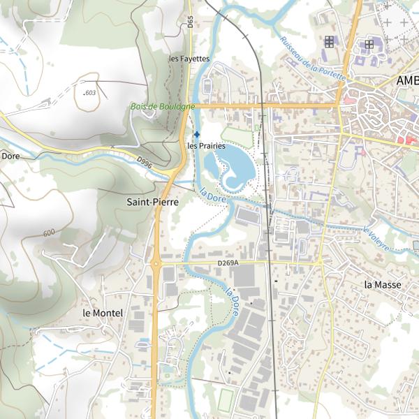 Plan cartographique de PNK Dore - Ambert