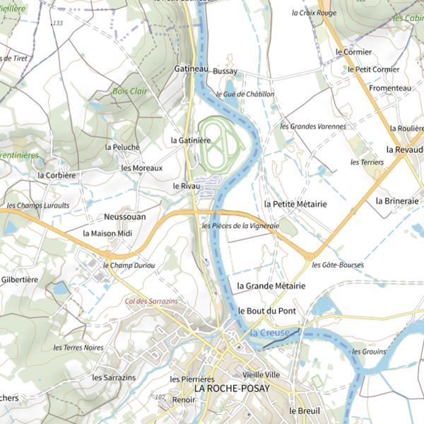 Plan cartographique de Pont de la Déviation (rive gauche)