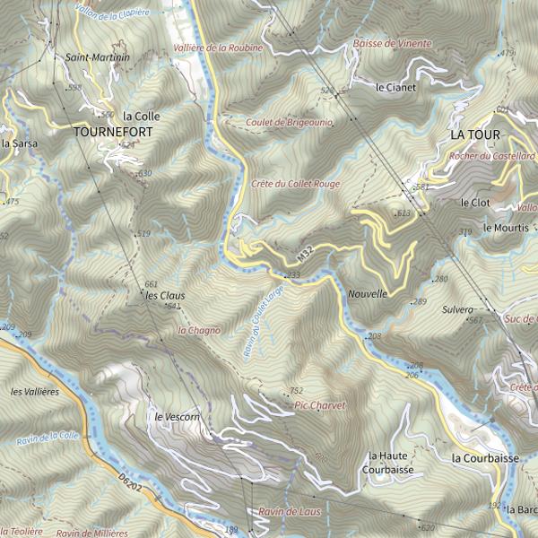 Plan cartographique de Pont de la Lune