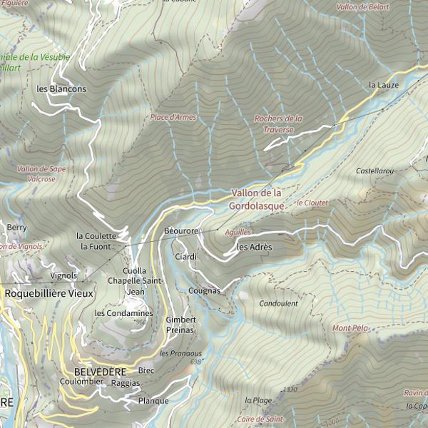 Plan cartographique de Pont des Adrets
