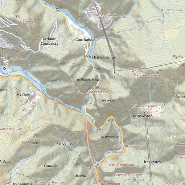 Plan cartographique de Pont des Batteries