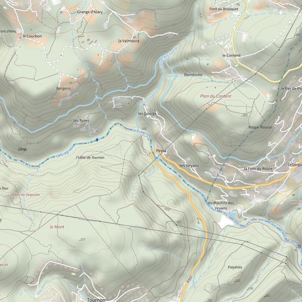 Plan cartographique de Pont des Veyans