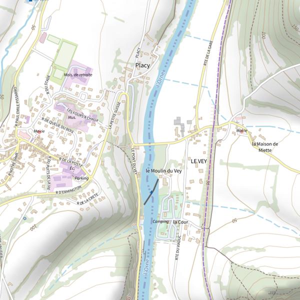 Plan cartographique de Pont du Vey