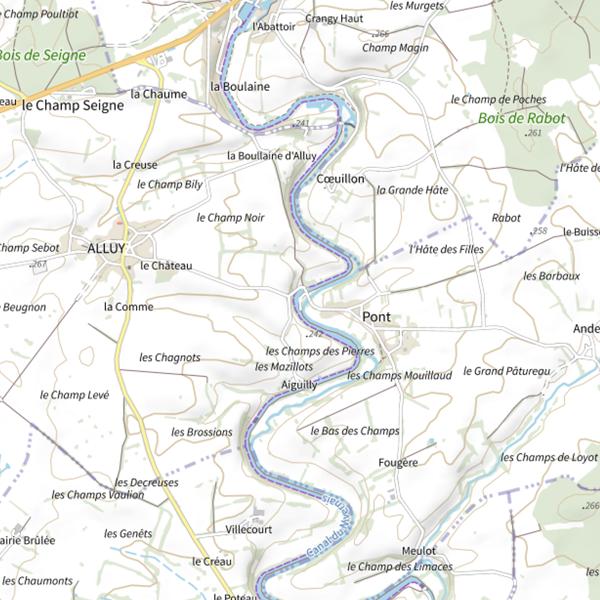 Plan cartographique de Pont
