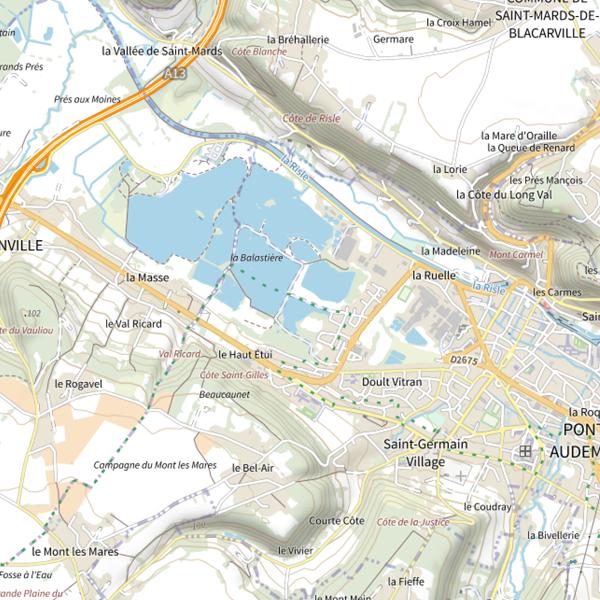 Plan cartographique de Ponton PMR - Plan d'eau E11