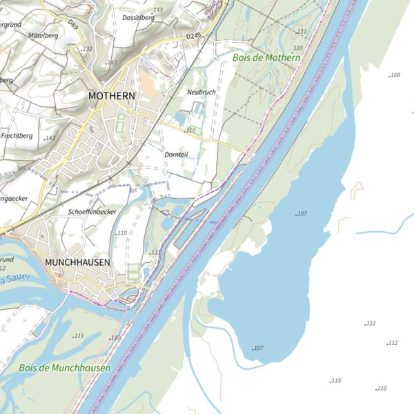 Plan cartographique de Port de motonautisme de Munchhausen