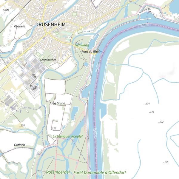Plan cartographique de Port du Rhin