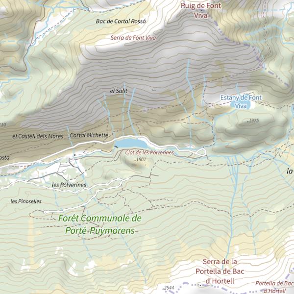 Plan cartographique de Porté-Puymorens
