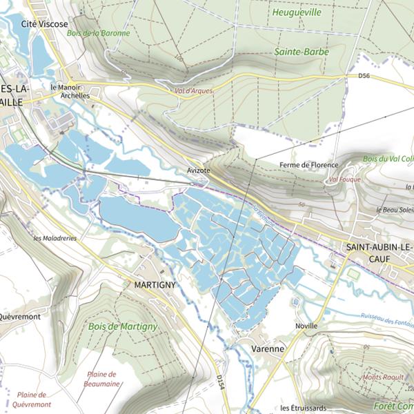 Plan cartographique de Poste handi-pêche