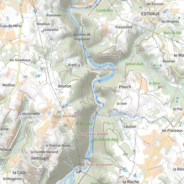 Plan cartographique de Pouch