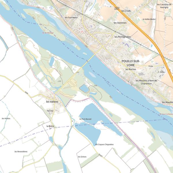 Plan cartographique de Pouilly sur Loire