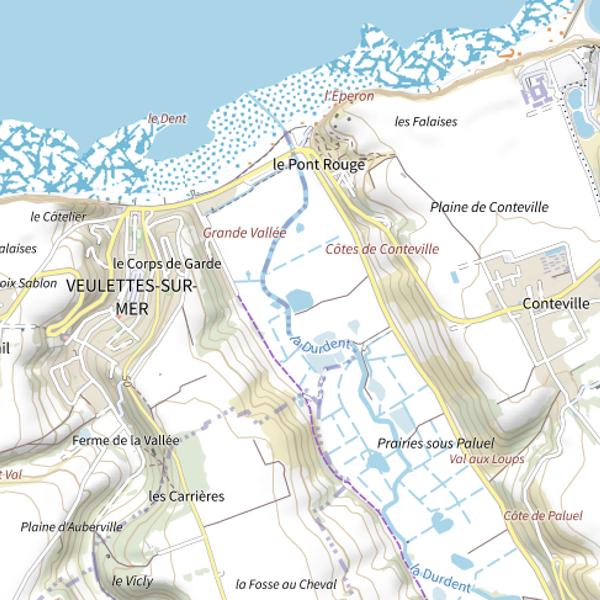 Plan cartographique de Prairies sous Paluel