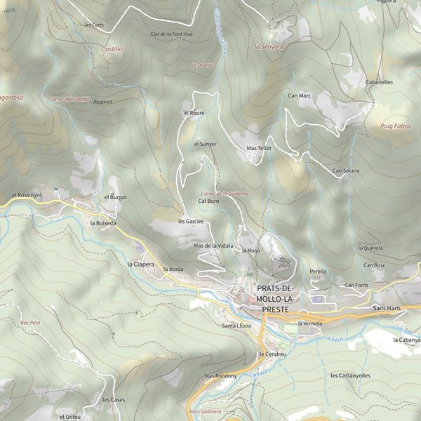 Plan cartographique de Prats-de-mollo