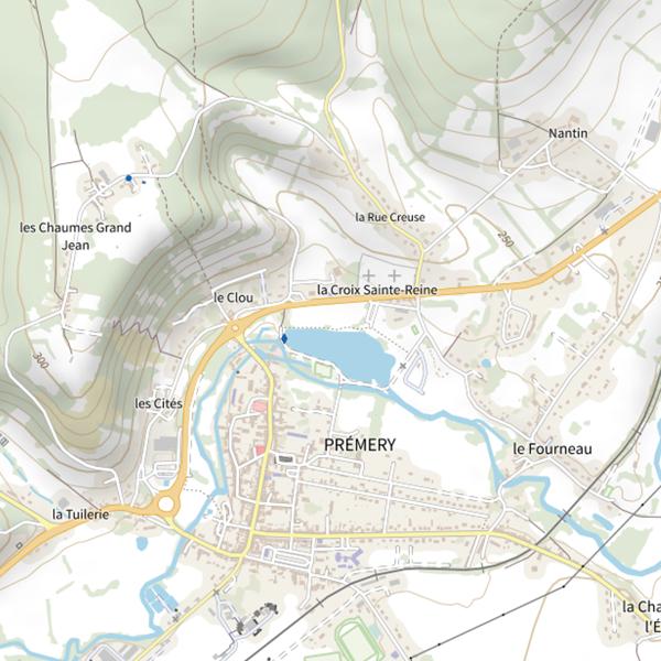 Plan cartographique de Prémery