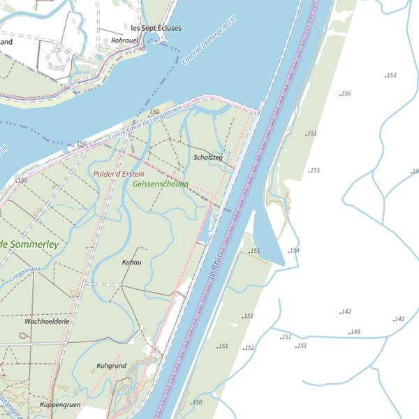 Plan cartographique de Prise d'eau du Polder d'Erstein