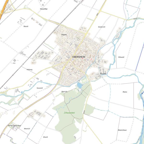 Plan cartographique de Proxi (Bas-Rhin)