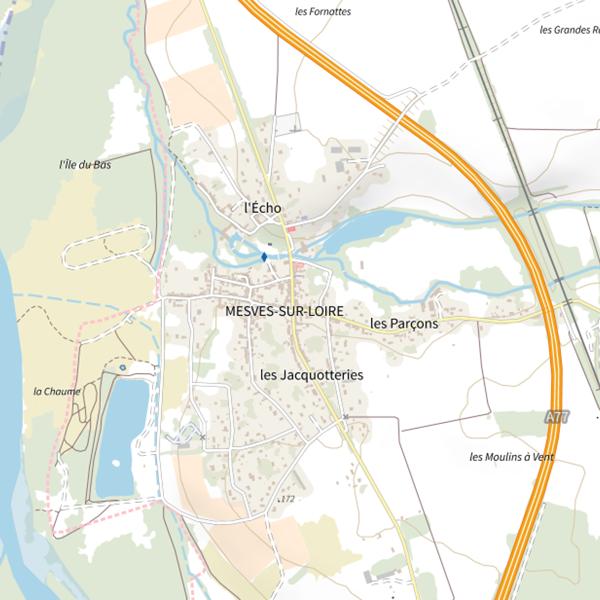 Plan cartographique de Proxi Marche