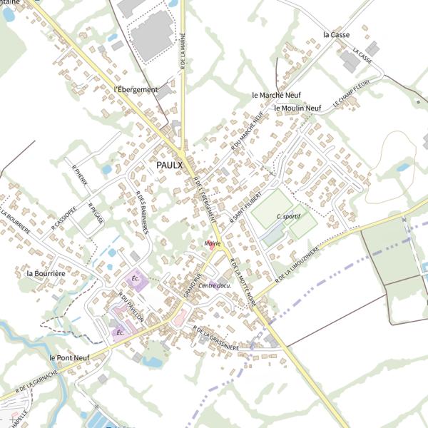 Plan cartographique de Proxi Spadaro traiteur